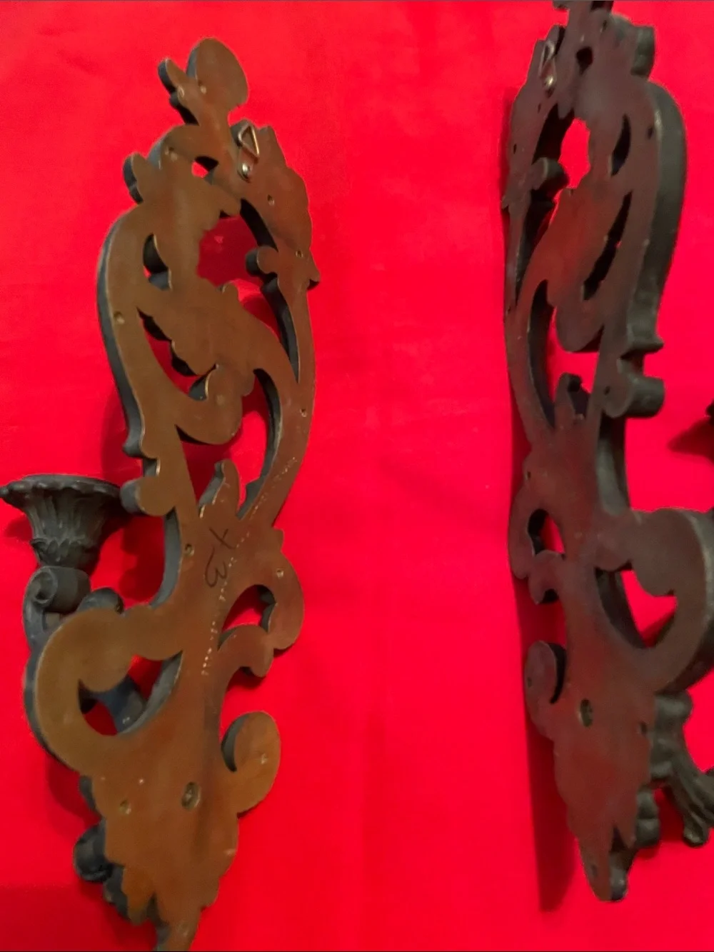 Homco rubbed sconces